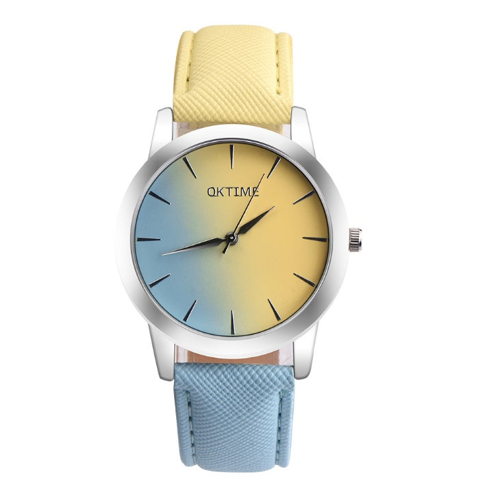 Fashion Casual Retro Rainbow Design Watch Women Analog Quartz Wristwatches Clock Elegant Lady Wristwatch Woman Time