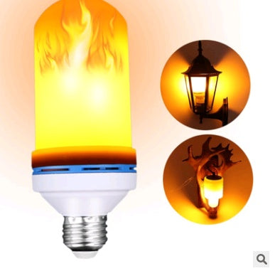 Simulation flame bulb LED flame light beating flame three gear E27 universal screw tone atmosphere light bar