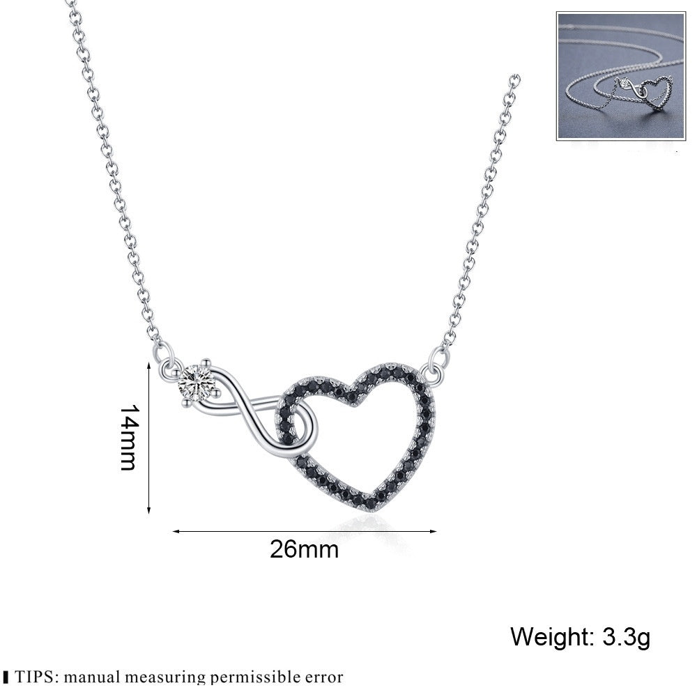 Creative Hollow Heart-shaped Zircon Necklace