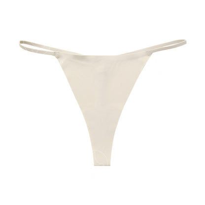 Seamless Thin Belt Buckle T-shaped Panties T-string For Women Underwear