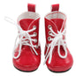 18 Inch Doll Lace-Up Boots American Doll PU Leather Shoes