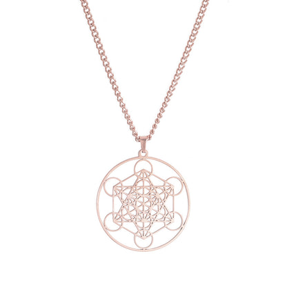 European and American Stainless Steel Hollow Pendant Supernatural Moon Goddess Necklace Couple Fashion Jewelry Factory Outlet