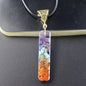 Retro Reiki Healing Energy Crystal Pendant Natural Stone For Yoga Meditation Spiritual 7 Chakra Jewelry Necklace Amulet