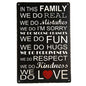 Metal Craft Painting Wall Decoration Character Slogan