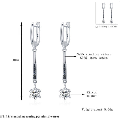 Copper Creative Three-dimensional Long Thin Earrings