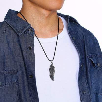 Stainless steel left wing casting pendant