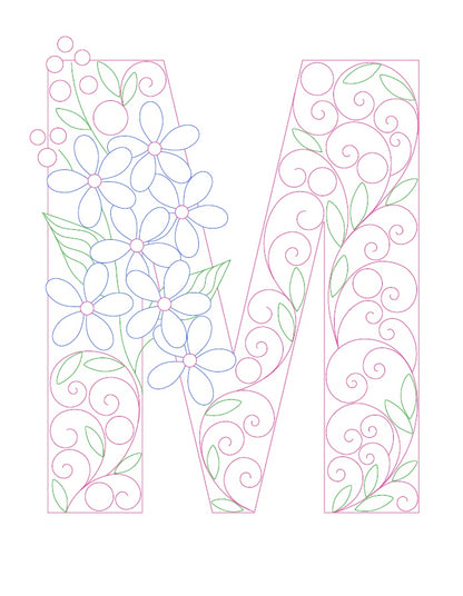 Paper Filigree Painting Kit - Letters