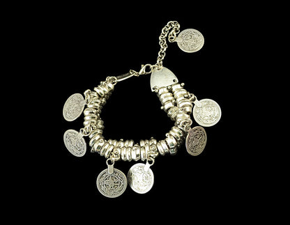 Coin short bracelet and anklet dual purpose