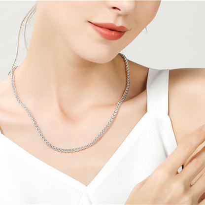 Silver Plated Round Box Necklace Clip Clasp