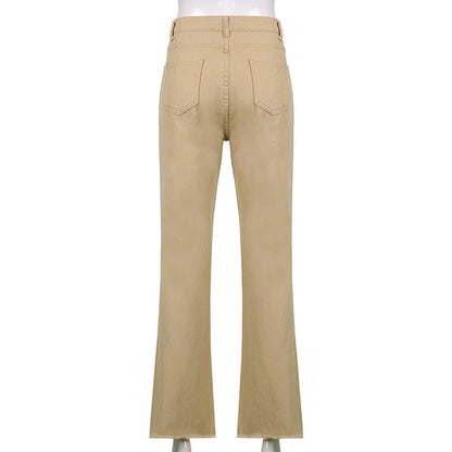 Spice Girl Style High Waist Slim Jeans Bell Bottoms