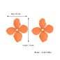 Colorful Flower Stud Earrings European And American Summer High Sense