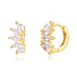 Ins Style Color Zircon All-match Earrings Symmetrical Horse Eye Stone