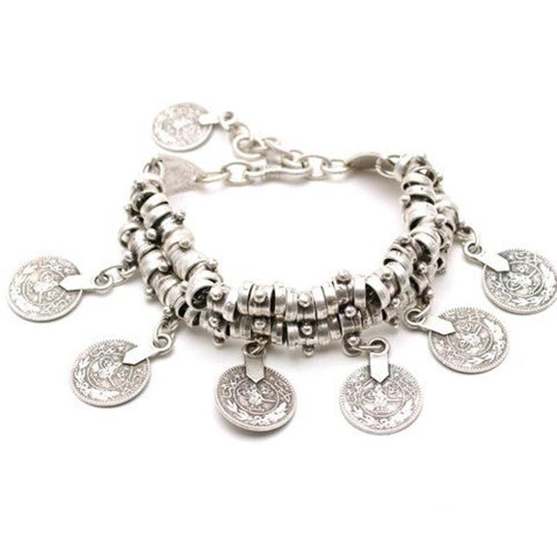 Coin short bracelet and anklet dual purpose