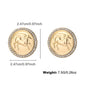 Ancient Coin Relief Pegasus Figure Carving Necklace And Earrings Suite