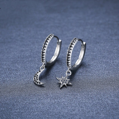 Fashion Personality Star And Moon Earrings