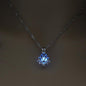 Yoga Lotus Photo Box Luminous Pendant Necklace