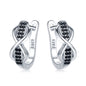 Copper Earrings Round Lines Micro Inlaid Zircon Exquisite Ear Clip