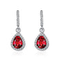 Fashion Drop Shape Ear Studs Micro Inlaid Zircon Earrings
