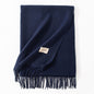 Pure Color Artificial Cashmere Scarf Women's Winter High-grade Shawl