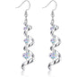 Fashion Spiral Ribbon Multi-drop Teardrop Earrings