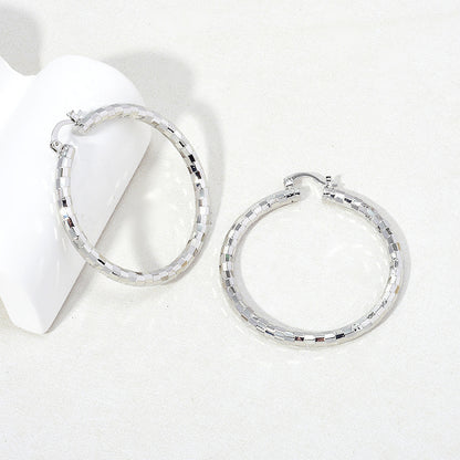 European And American Minimal Art Design Circle Shape Electroplating 18K Gold
