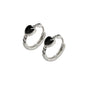 Black Love Heart Earrings Female Summer Ear Clip