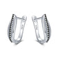 Copper Retro Hong Kong Style Zircon Earrings