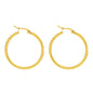 18K Gold-plated Dense Emboss Round Ring Earrings Advanced Sense