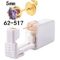Disposable Low Pain Ear Piercing Gun Tool Ear Piercing Gun Built-in 316 Titanium Steel Crown Stud Earring