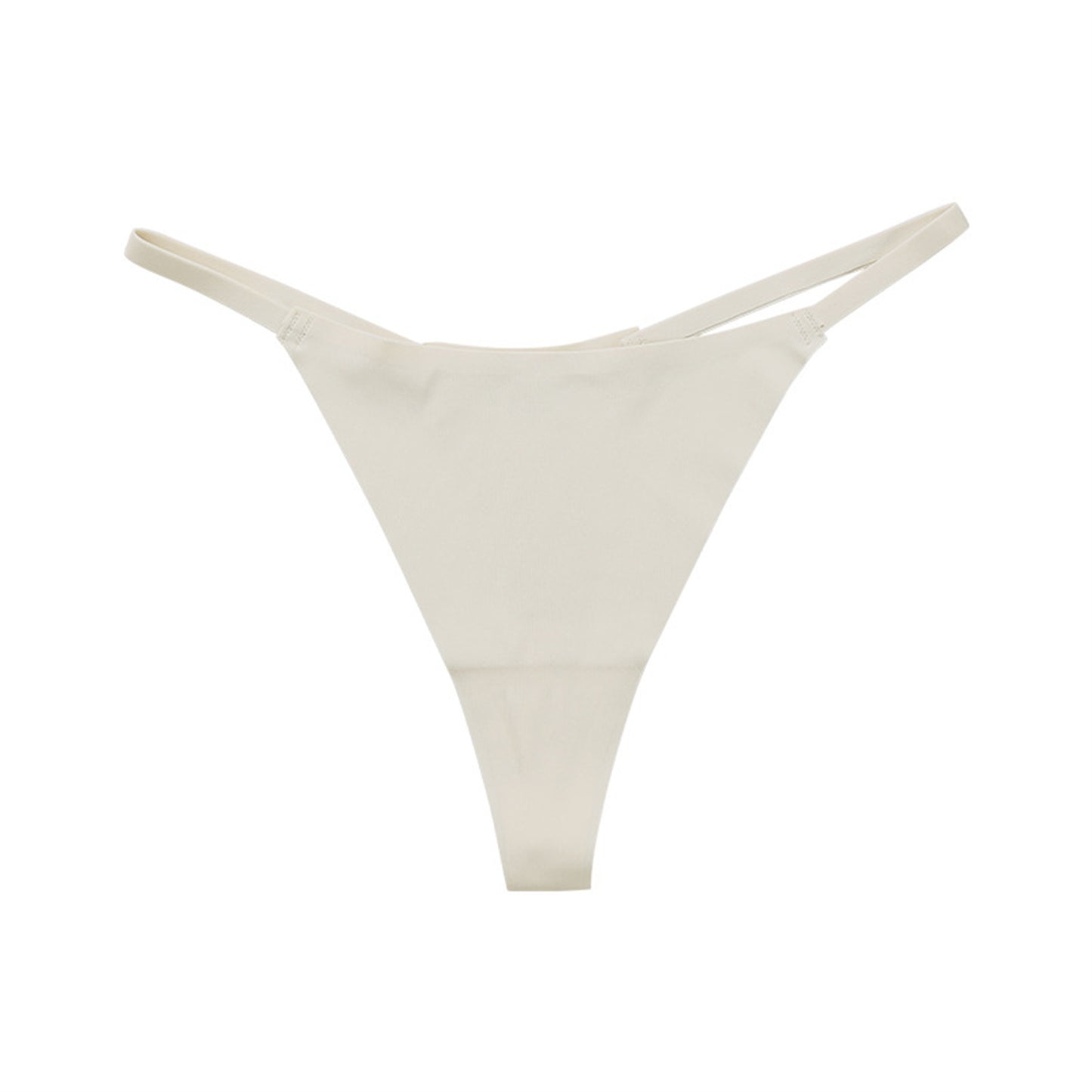 Low Waist Ice Silk Seamless T-back Female Cotton Crotch T-back
