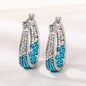 European And American Colorful Ear Clip Fashion Diamond Women's Earrings