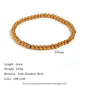 Niche Vintage Stainless Steel Plated 18K Elastic Bead Bracelet